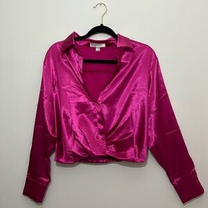 Steps NY Magenta Blouse - Size Medium